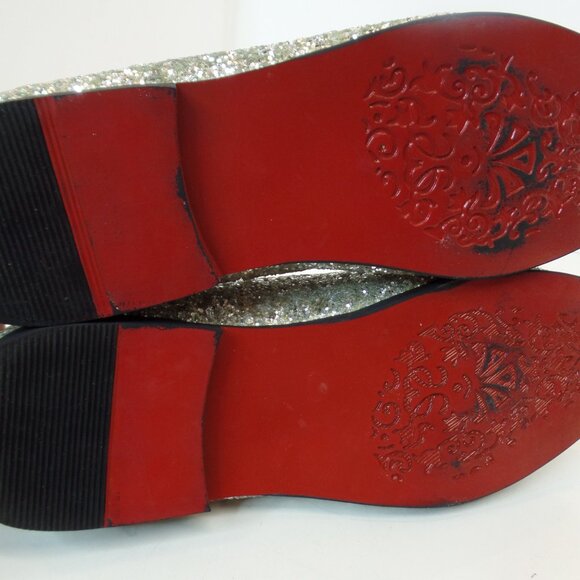 Men\'s Size 42 or US 8.5/9  Bright Sparkling Slip on Flats W  Red Soles Unbranded main image 9
